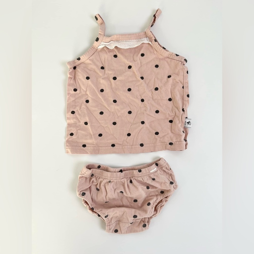 Merebe Two-Piece Polkadot Pink Set